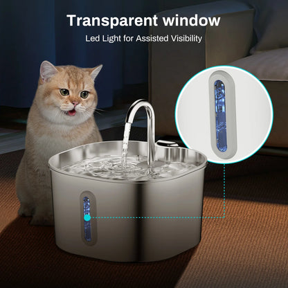 Stainless Steel Automatic Pet Water Fountain