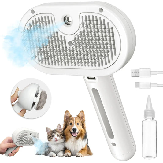 Pet Steam Grooming Brush