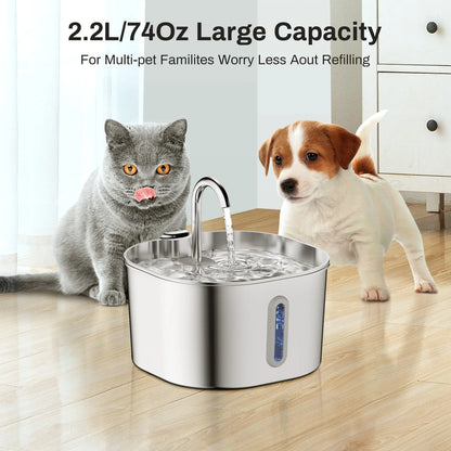 Stainless Steel Automatic Pet Water Fountain
