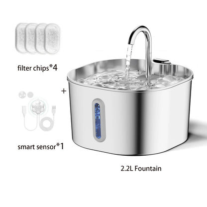 Stainless Steel Automatic Pet Water Fountain